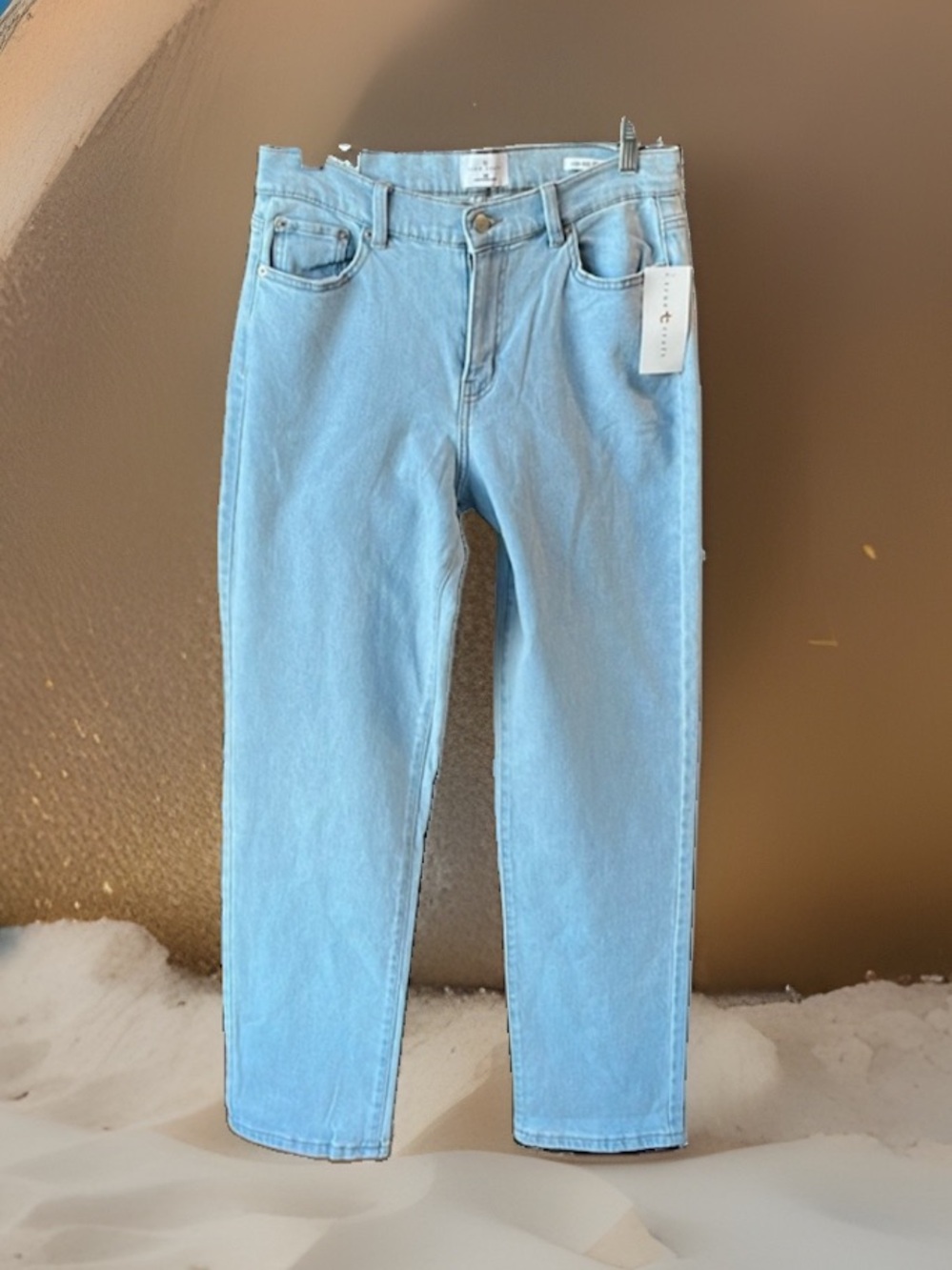 High Rise Straight Light Wash Jeans Womens 10